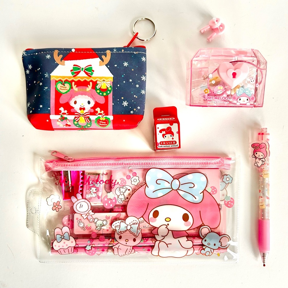 💝My Melody Adorable Christmas Stocking Stuffer 5-Piece Mini Bundle